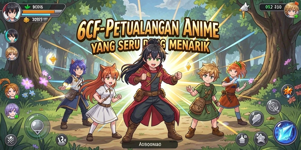 Screenshot 6CF menampilkan aksi bertarung yang epik dalam dunia Anime.