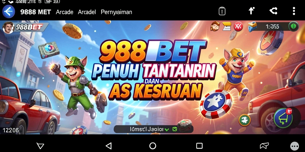 Tampilan gameplay menarik dari 988BET dengan tantangan arcade.