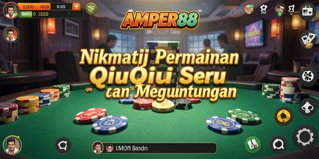 Screenshot gameplay QiuQiu AMPER88 yang menegangkan dan menarik.