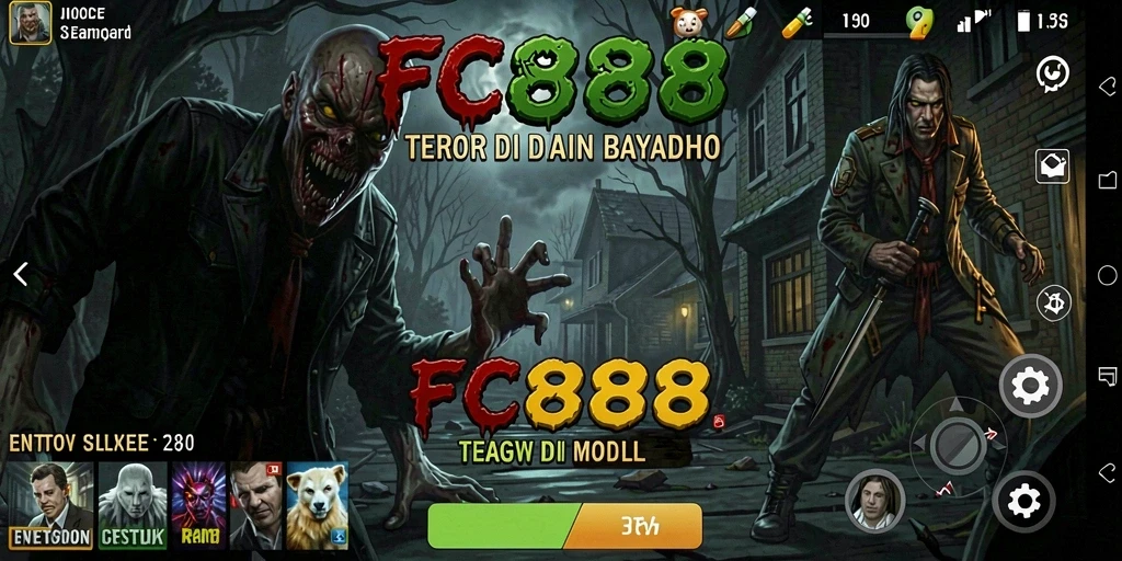 Screenshot utama menampilkan ketegangan gameplay FC888 yang mencekam.