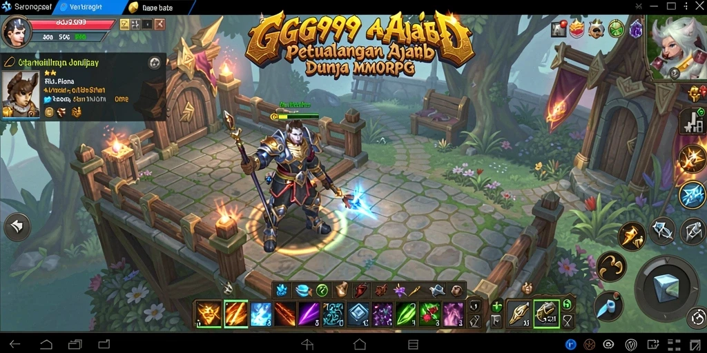 Tampilan gameplay yang memukau dalam dunia MMORPG.