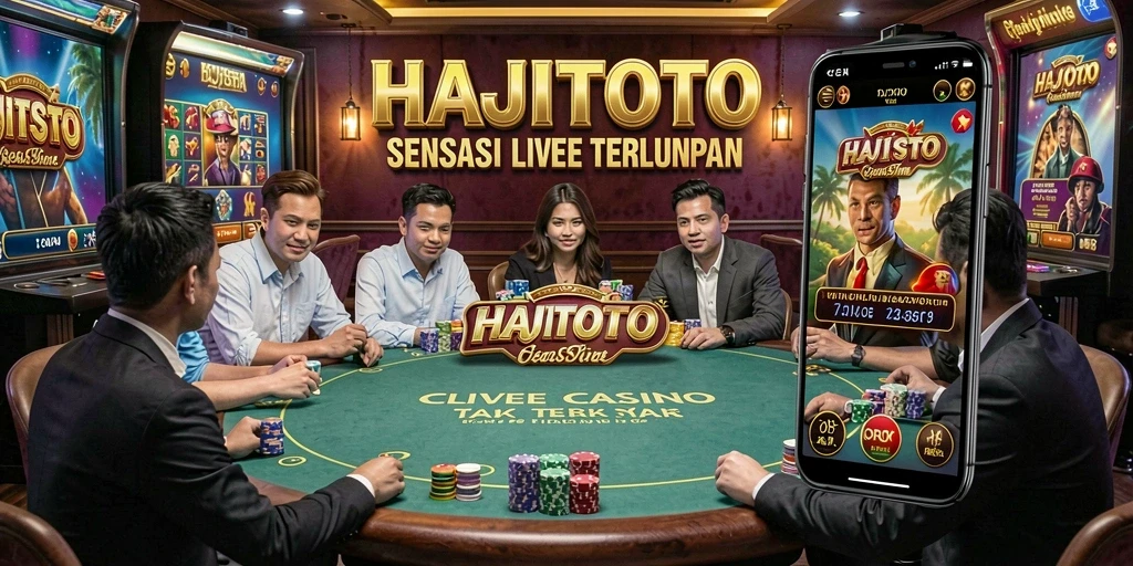 Tampilan gameplay Live Casino HAJITOTO dengan dealer profesional.