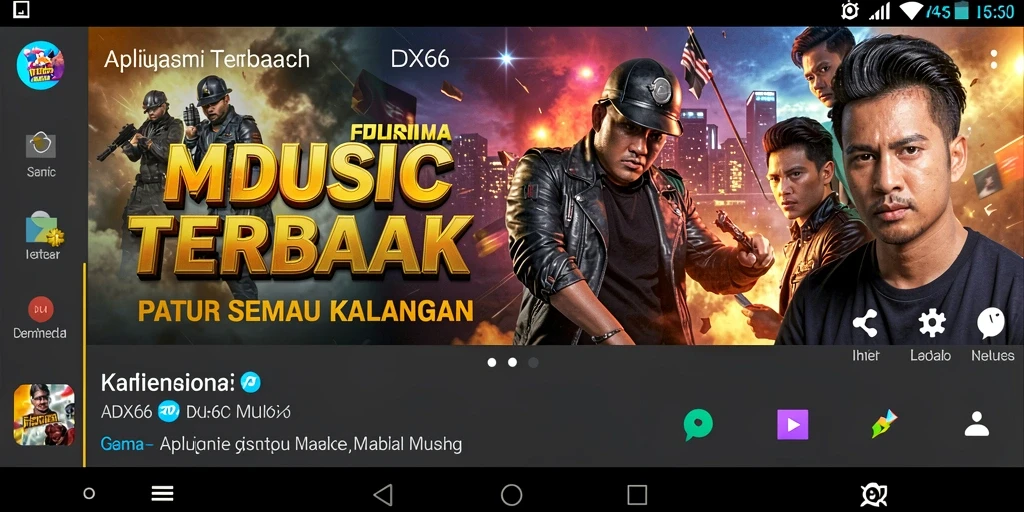 Tampilan gameplay menarik <strong>IDX66</strong> saat mendengarkan musik.