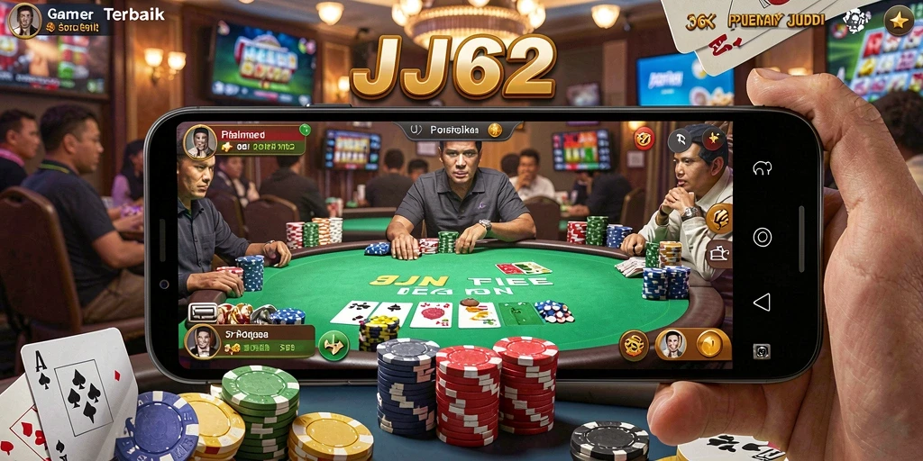 Tampilan gameplay menegangkan di JJ62 dengan pemain berkompetisi.