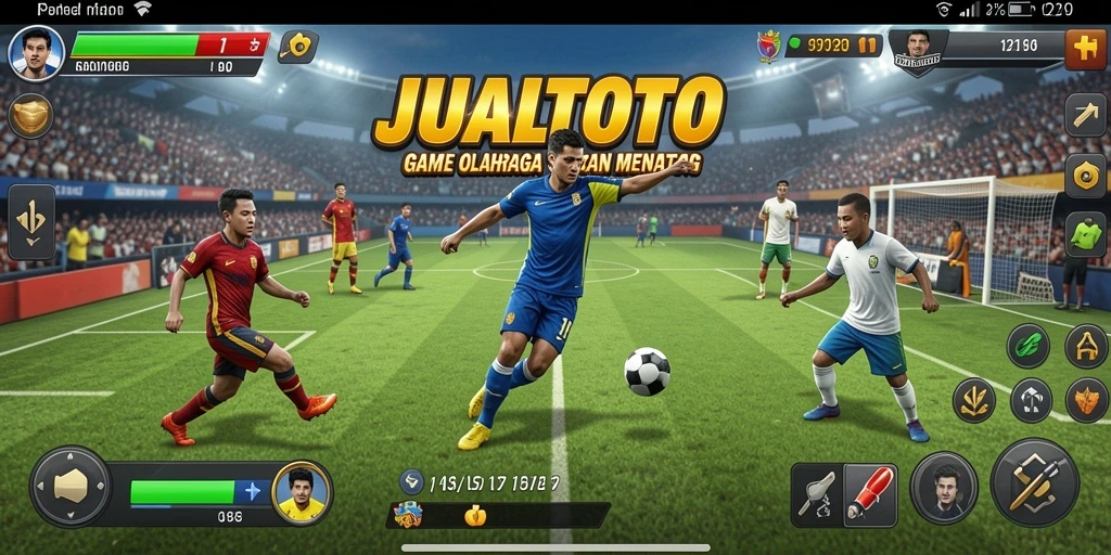 Screenshot utama JUALTOTO menampilkan pengalaman taruhan olahraga yang seru.