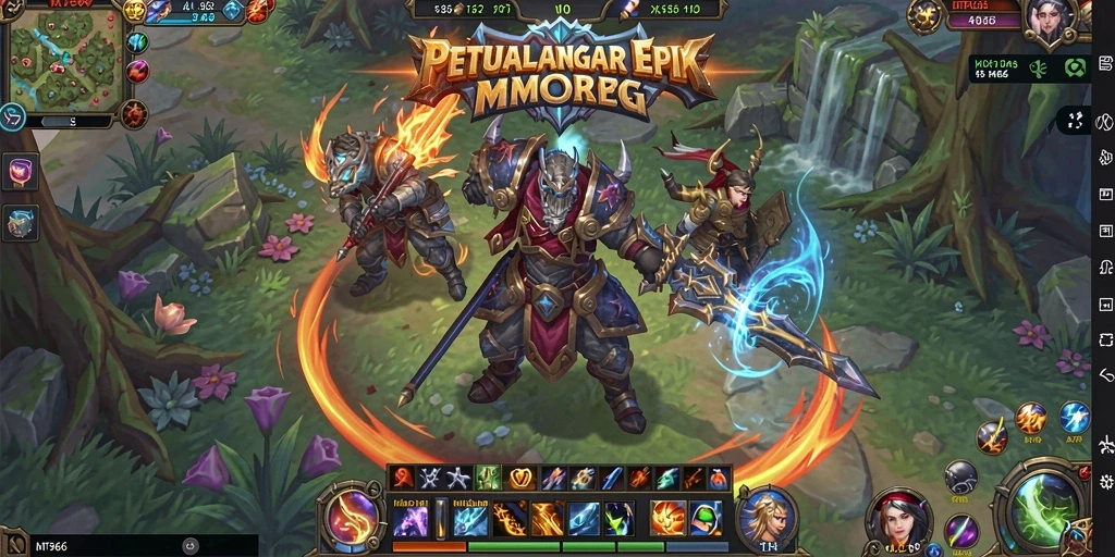 Tampilan gameplay utama MT966 yang mendebarkan di dunia MMORPG.