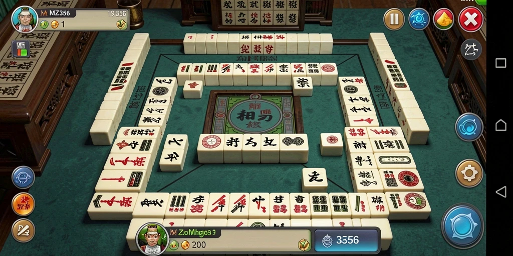 Tampilan permainan Mahjong yang menarik dalam MZ356.
