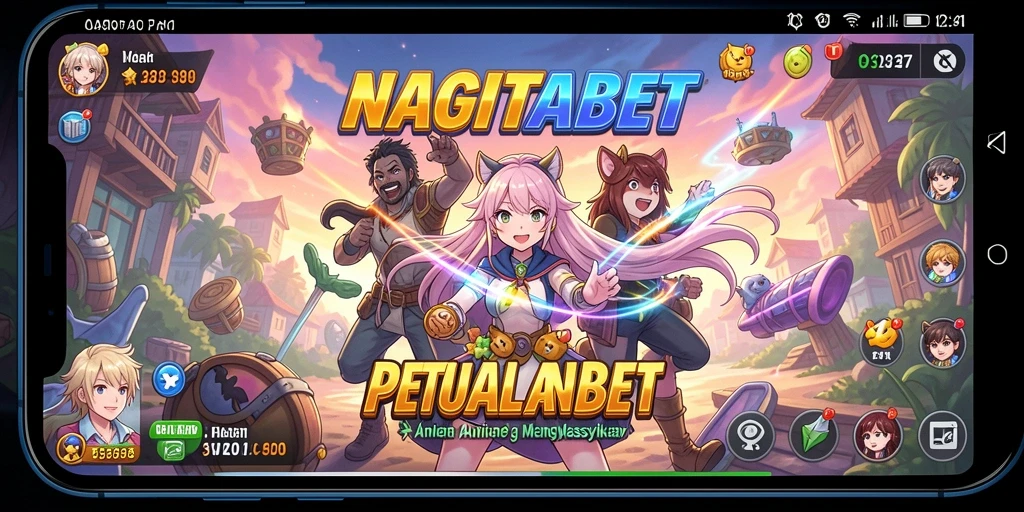 Tampilan gameplay yang menarik dari NAGITABET dengan karakter anime.