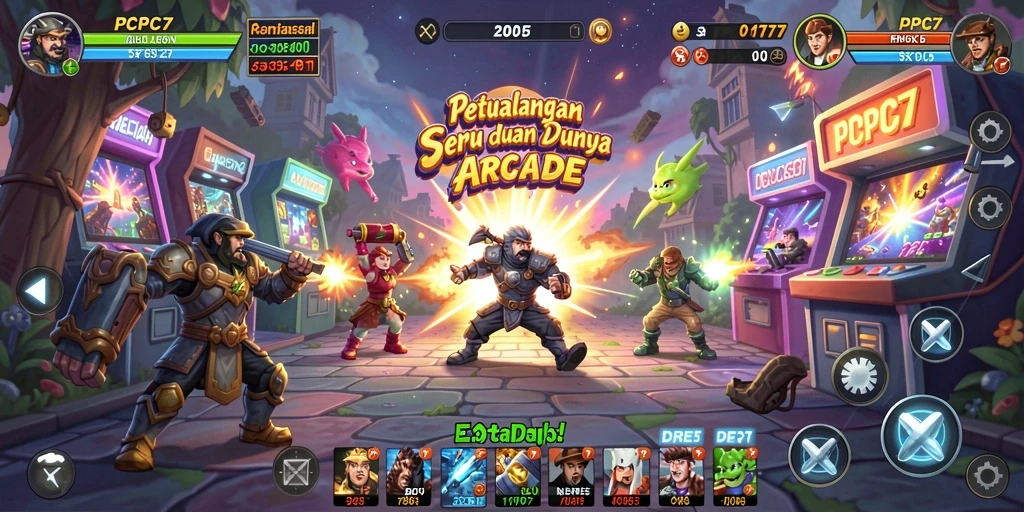 Tampilan bermain seru dan penuh aksi dari PCPC7.