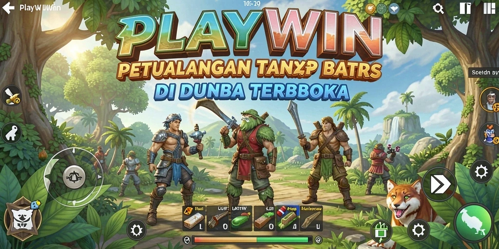 Screenshot menunjukkan karakter utama menjelajahi pemandangan menakjubkan di dalam dunia Open World.