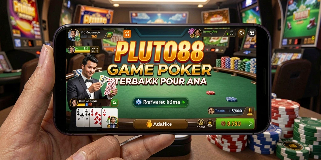 Tampilan gameplay Poker di PLUTO88 yang seru dan mendebarkan.