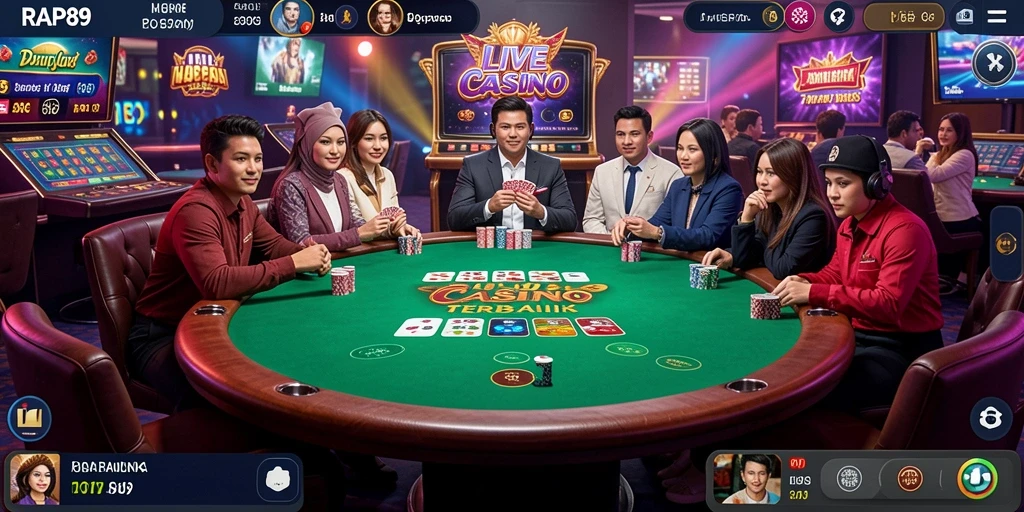 Screenshot gameplay Live Casino yang menegangkan dan interaktif.
