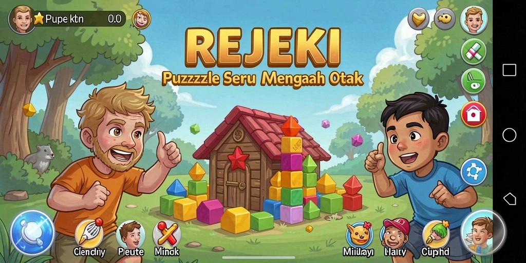 Tampilan gameplay Puzzle yang menarik dan menantang.