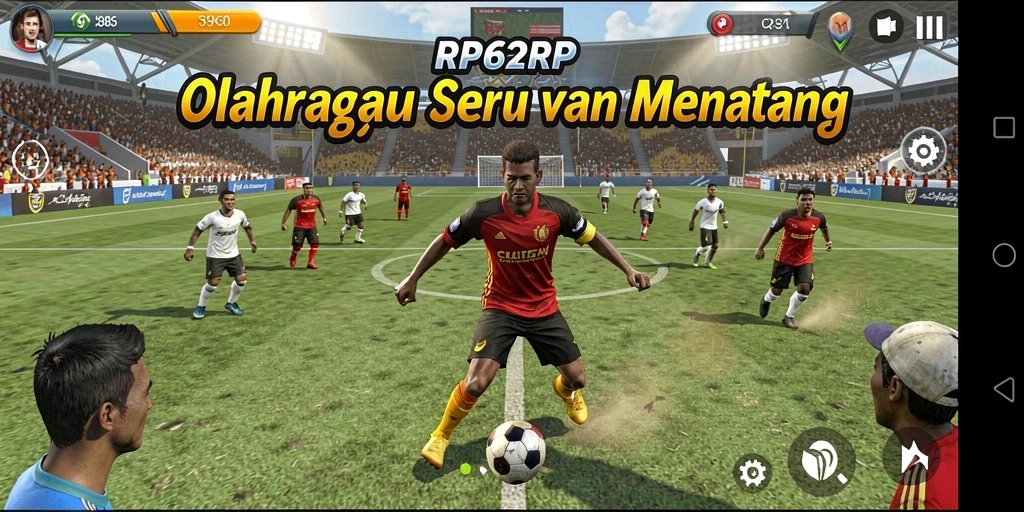 Tampilan dalam game RP62RP dengan aksi olahraga yang seru.