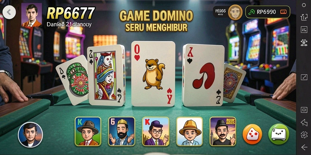 Tangkapan layar gameplay seru saat bermain Domino di RP6677.