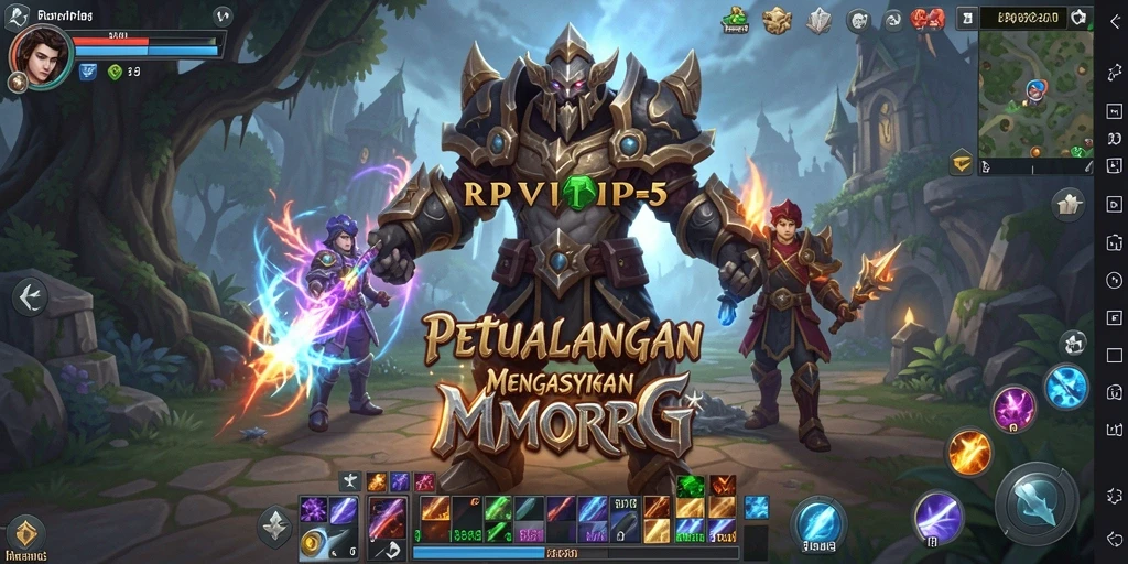 Screenshot gameplay RPVIP5 menampilkan pertarungan epik dan grafis menawan.