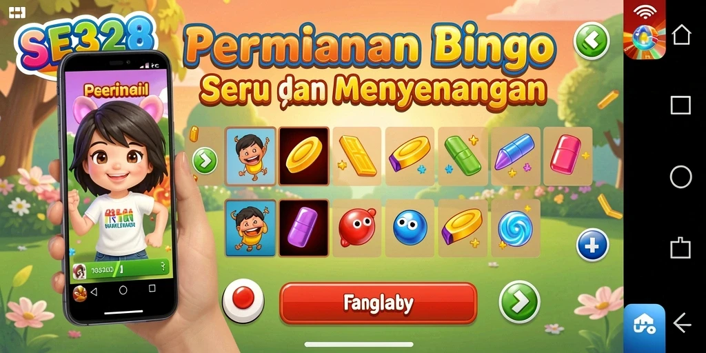 Tampilan gameplay Bingo yang seru dan interaktif di SE328.