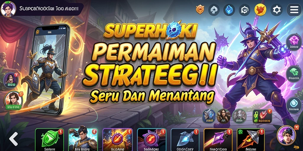 Tampilan gameplay <strong>SUPERHOKI</strong> yang mendebarkan dan penuh strategi.