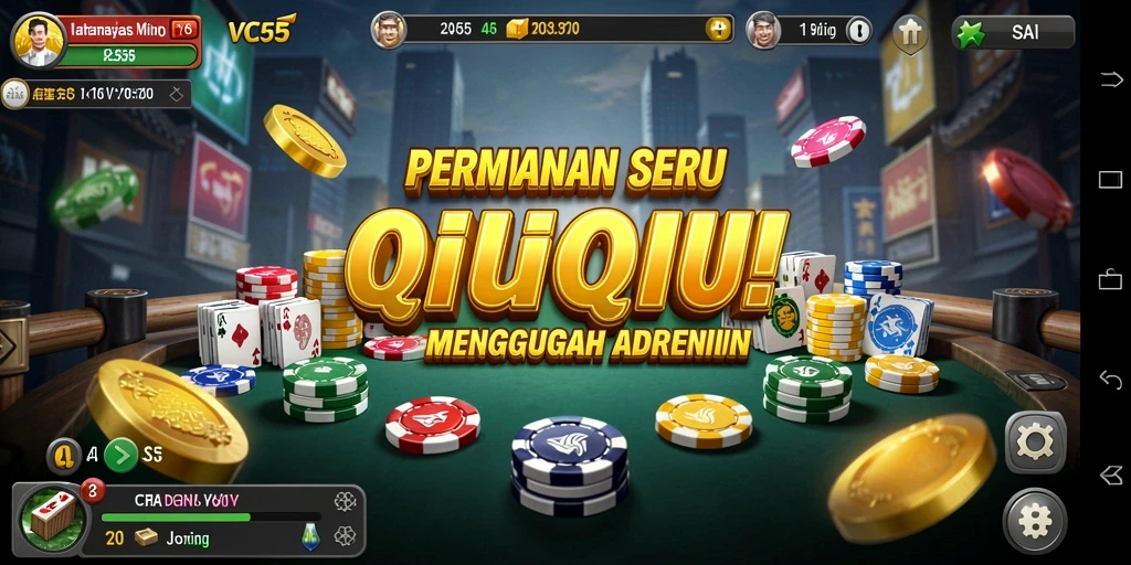 Tampilan gameplay seru QiuQiu di VC55.