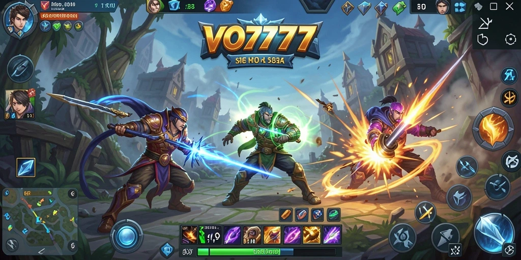 Gameplay seru VO777 dengan karakter unik dalam pertempuran MOBA.