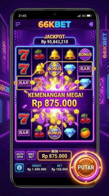 Tampilan antarmuka aplikasi 66kbet yang menarik.